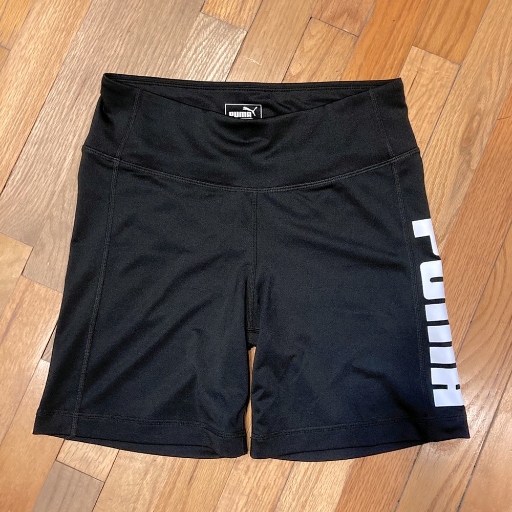 Puma Logo Black Bike Shorts Size Small